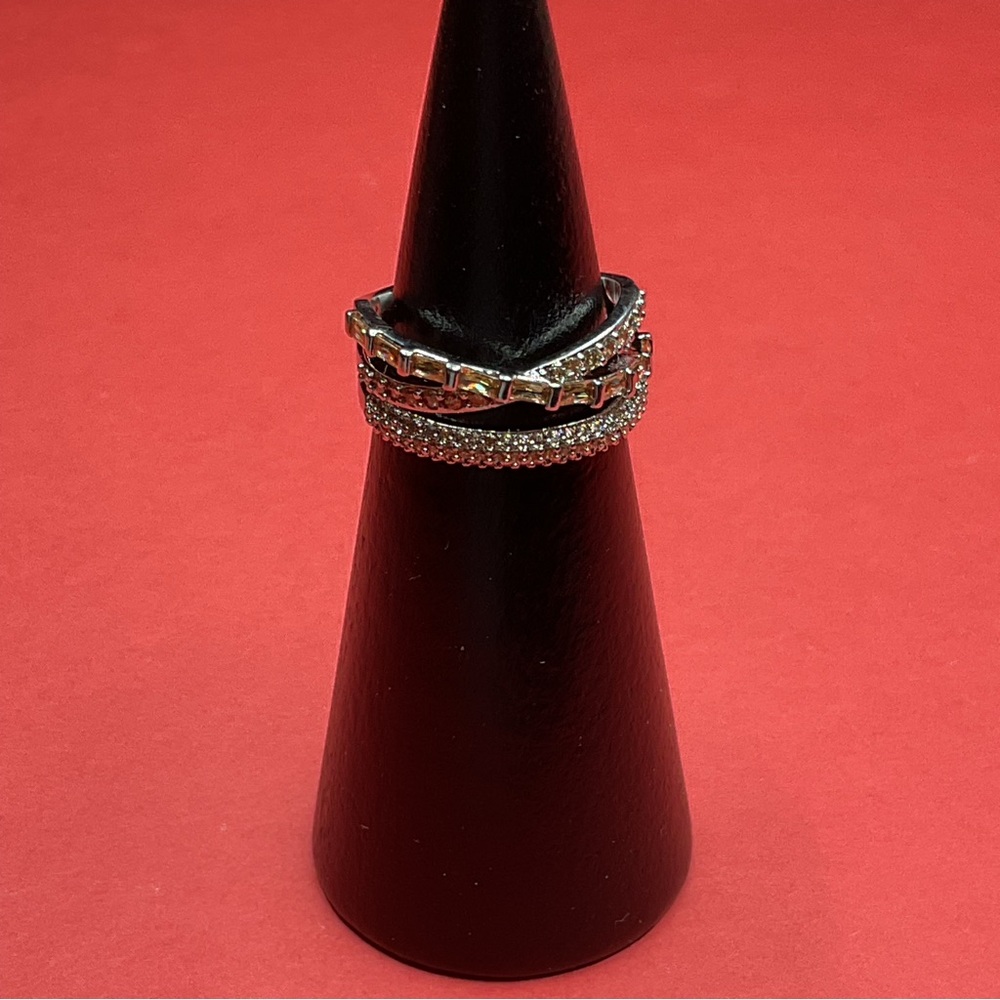 Bomb Party RG87129 “It’s A Yes For Me, Diva” Cubic Zirconia Rhodium Sz6 Ring NWT